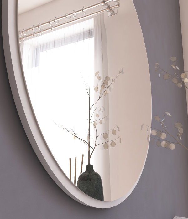 Hanah Home Espejo Redondo Ozze Blanco Hanah Home Espejo Redondo Ozze Blanco